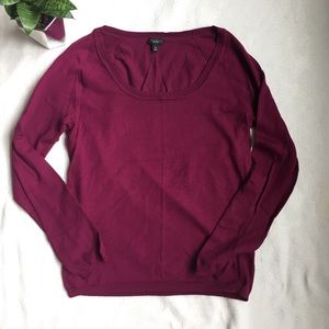 Talbots maroon scoop neck sweater